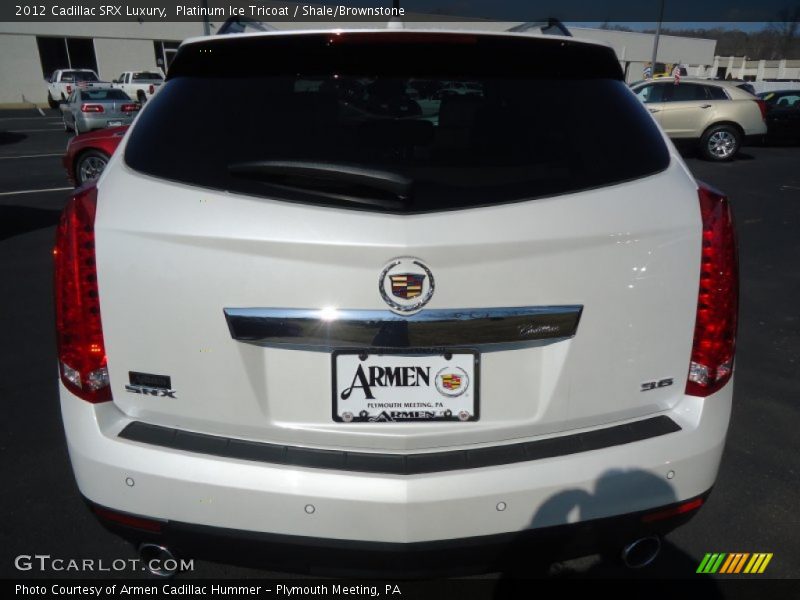 Platinum Ice Tricoat / Shale/Brownstone 2012 Cadillac SRX Luxury