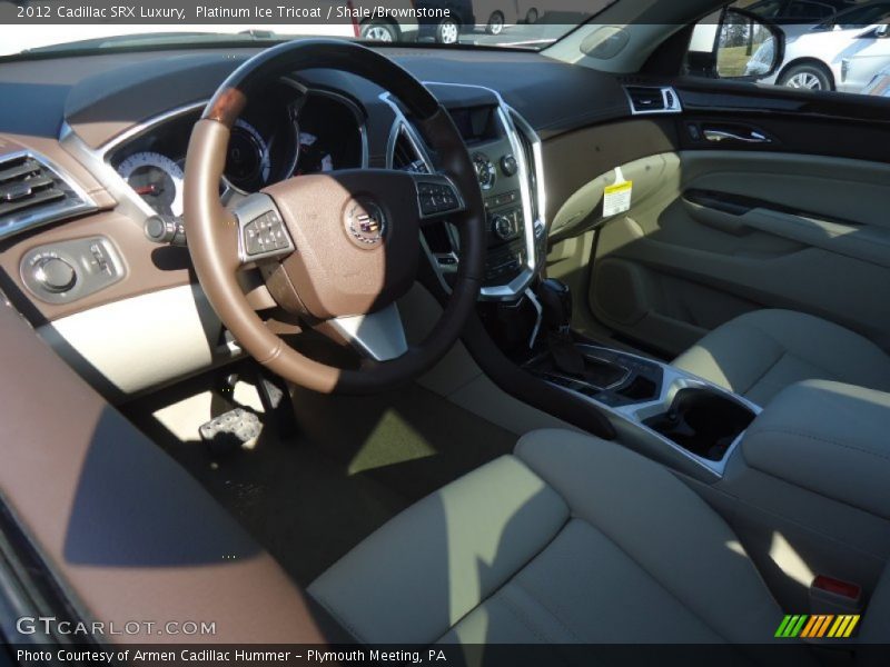 Platinum Ice Tricoat / Shale/Brownstone 2012 Cadillac SRX Luxury