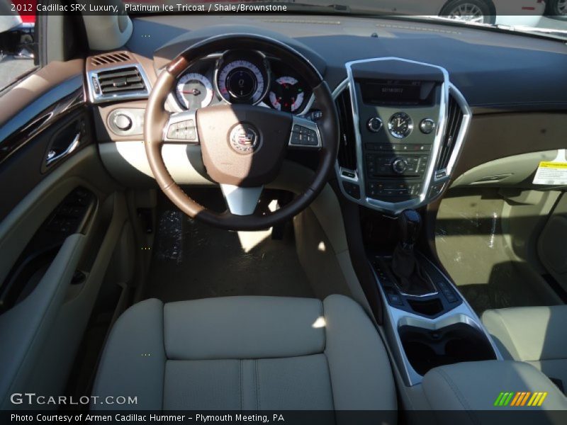Platinum Ice Tricoat / Shale/Brownstone 2012 Cadillac SRX Luxury