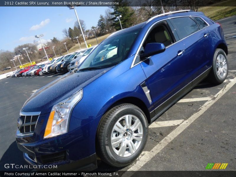 Xenon Blue Metallic / Shale/Brownstone 2012 Cadillac SRX Luxury