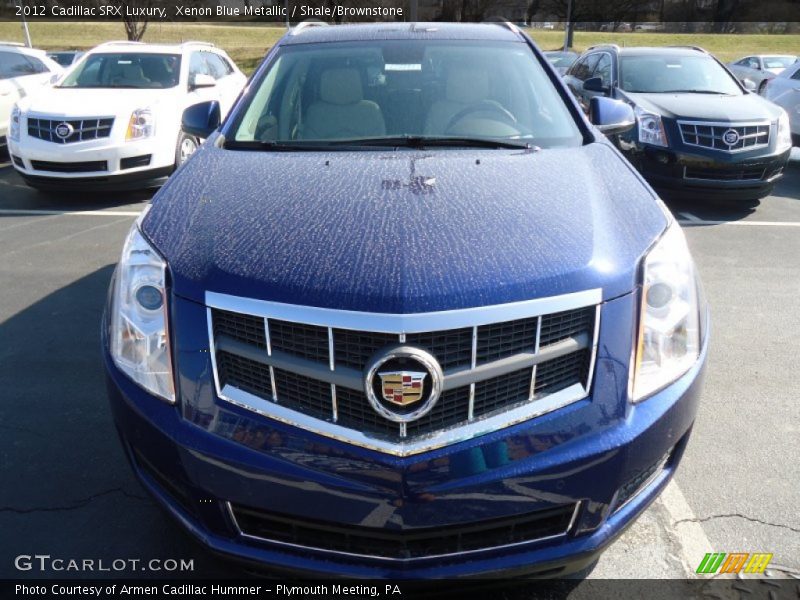 Xenon Blue Metallic / Shale/Brownstone 2012 Cadillac SRX Luxury
