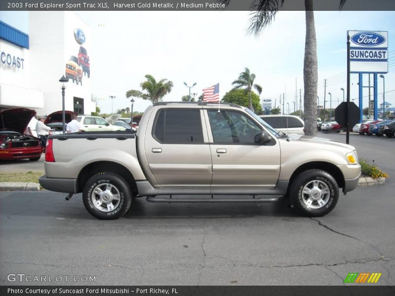 Harvest Gold Metallic / Medium Pebble 2003 Ford Explorer Sport Trac XLS