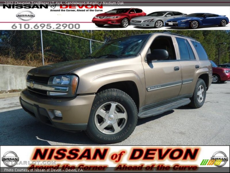 Sandalwood Metallic / Medium Oak 2002 Chevrolet TrailBlazer LT 4x4