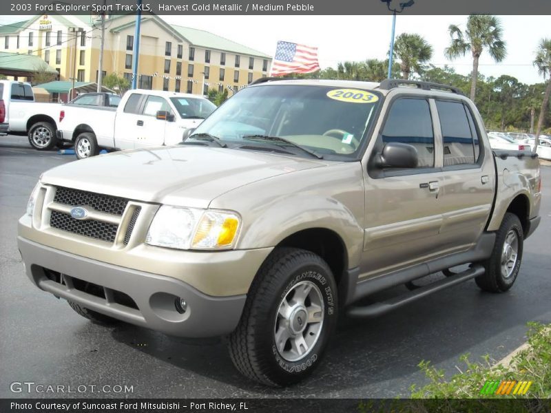 Harvest Gold Metallic / Medium Pebble 2003 Ford Explorer Sport Trac XLS