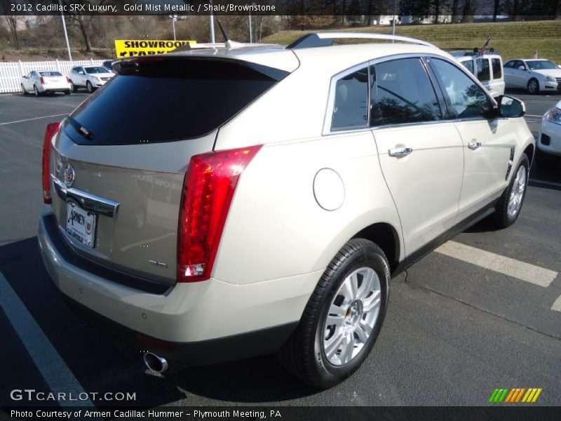 Gold Mist Metallic / Shale/Brownstone 2012 Cadillac SRX Luxury