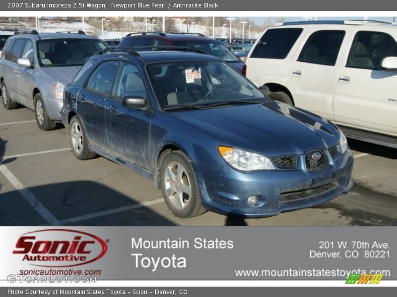 Newport Blue Pearl / Anthracite Black 2007 Subaru Impreza 2.5i Wagon