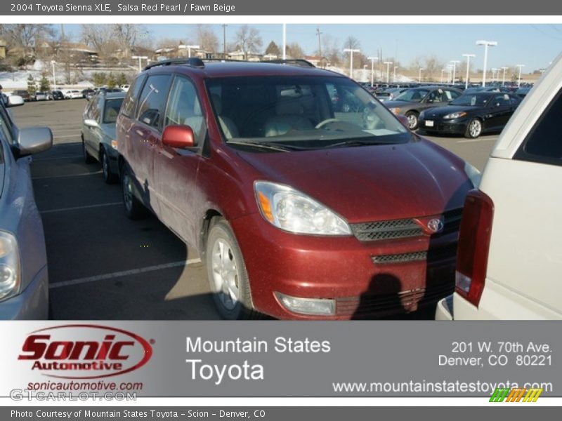 Salsa Red Pearl / Fawn Beige 2004 Toyota Sienna XLE