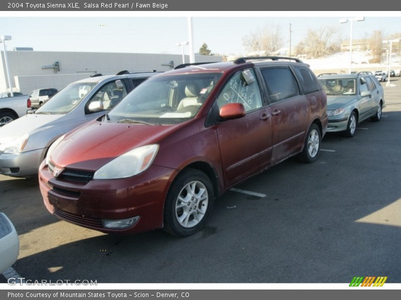 Salsa Red Pearl / Fawn Beige 2004 Toyota Sienna XLE