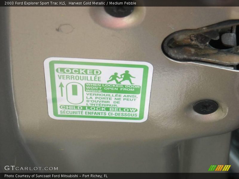 Harvest Gold Metallic / Medium Pebble 2003 Ford Explorer Sport Trac XLS