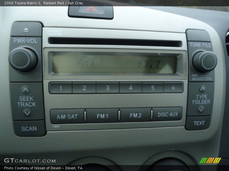 Radiant Red / Ash Gray 2009 Toyota Matrix S