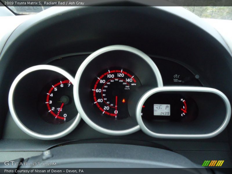 Radiant Red / Ash Gray 2009 Toyota Matrix S