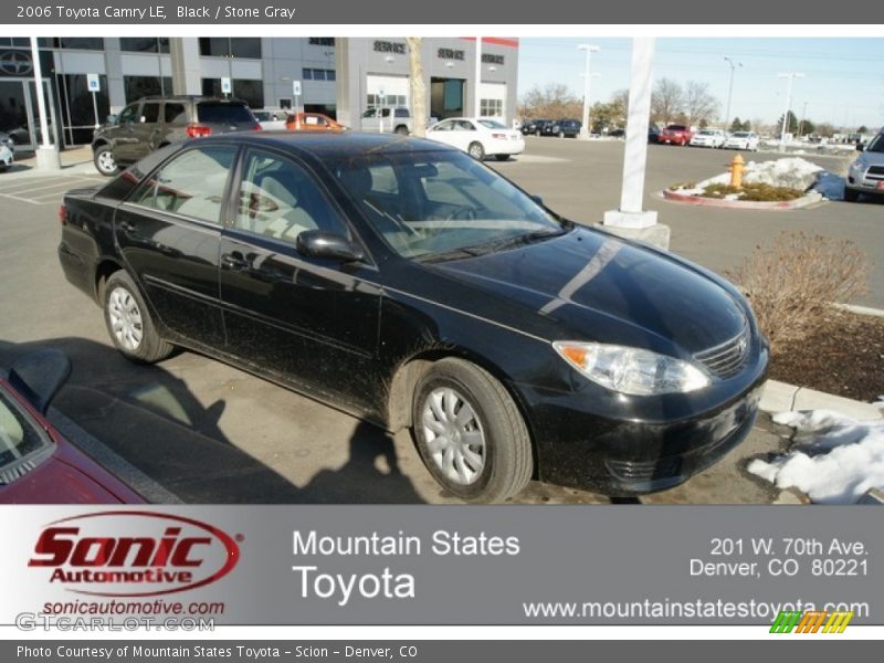 Black / Stone Gray 2006 Toyota Camry LE