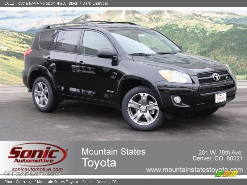Black / Dark Charcoal 2012 Toyota RAV4 V6 Sport 4WD