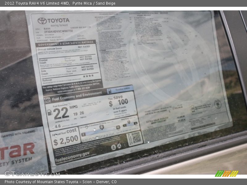 Pyrite Mica / Sand Beige 2012 Toyota RAV4 V6 Limited 4WD