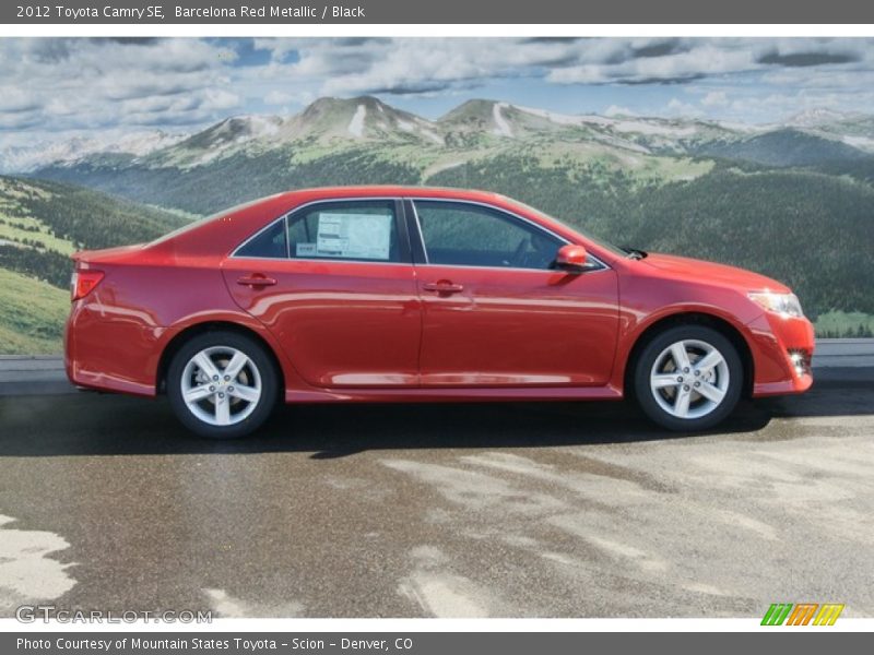 Barcelona Red Metallic / Black 2012 Toyota Camry SE