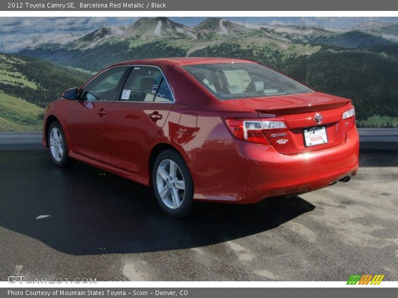 Barcelona Red Metallic / Black 2012 Toyota Camry SE