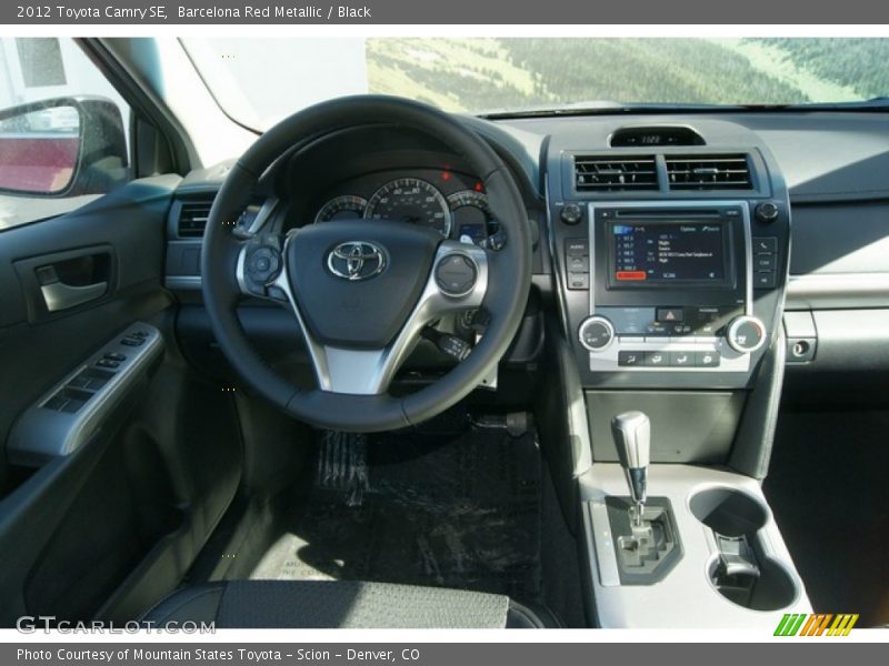 Barcelona Red Metallic / Black 2012 Toyota Camry SE
