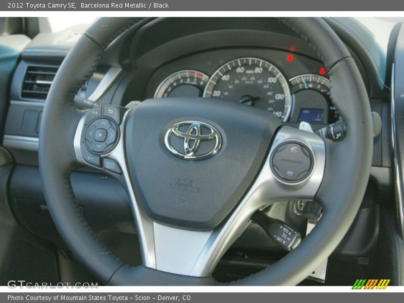 Barcelona Red Metallic / Black 2012 Toyota Camry SE