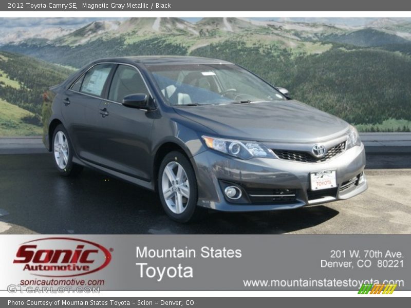 Magnetic Gray Metallic / Black 2012 Toyota Camry SE