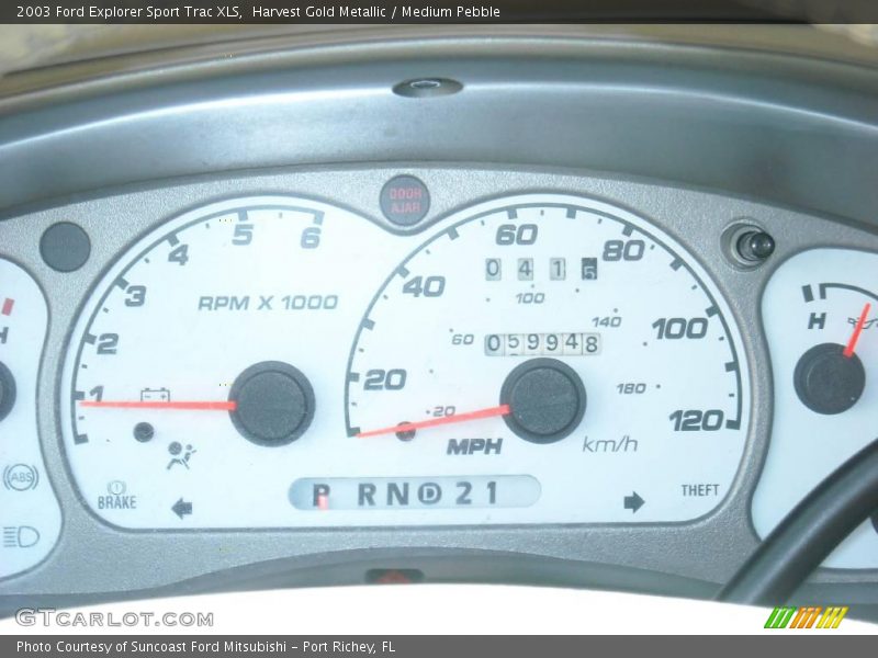 Harvest Gold Metallic / Medium Pebble 2003 Ford Explorer Sport Trac XLS