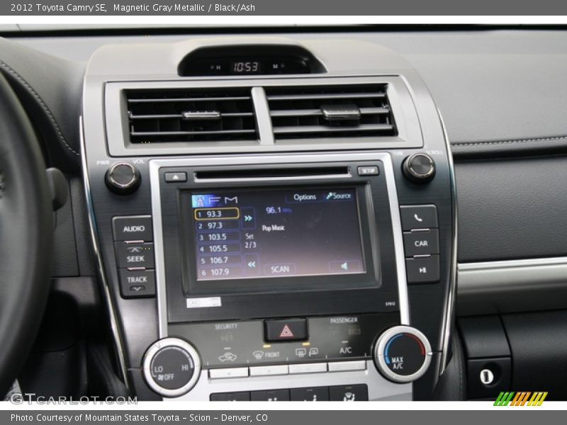 Magnetic Gray Metallic / Black/Ash 2012 Toyota Camry SE