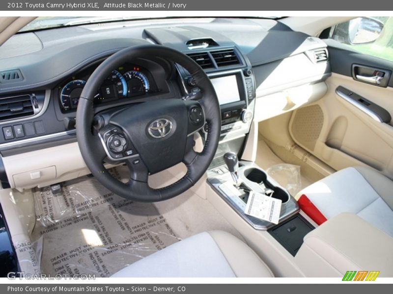 Attitude Black Metallic / Ivory 2012 Toyota Camry Hybrid XLE