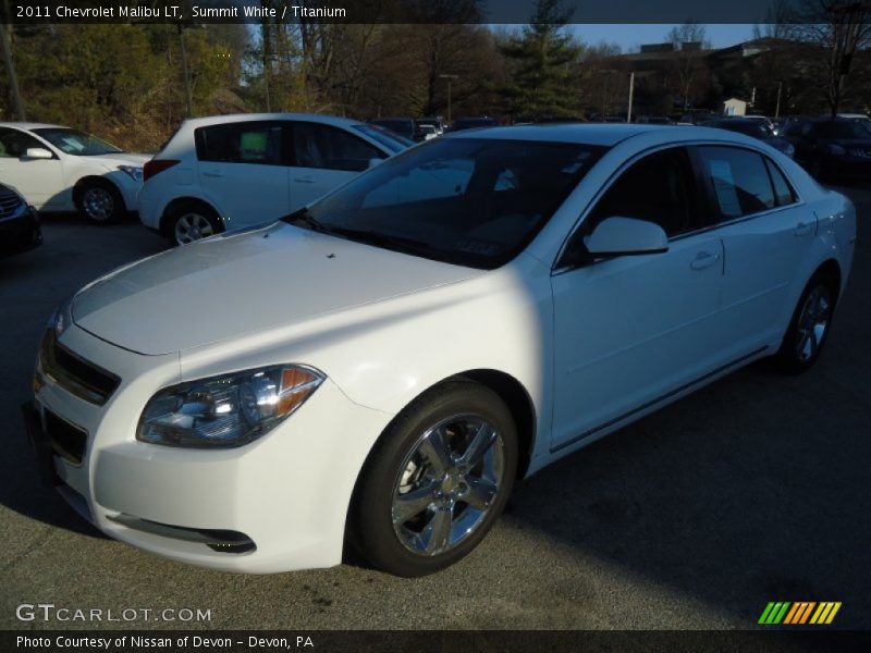 Summit White / Titanium 2011 Chevrolet Malibu LT