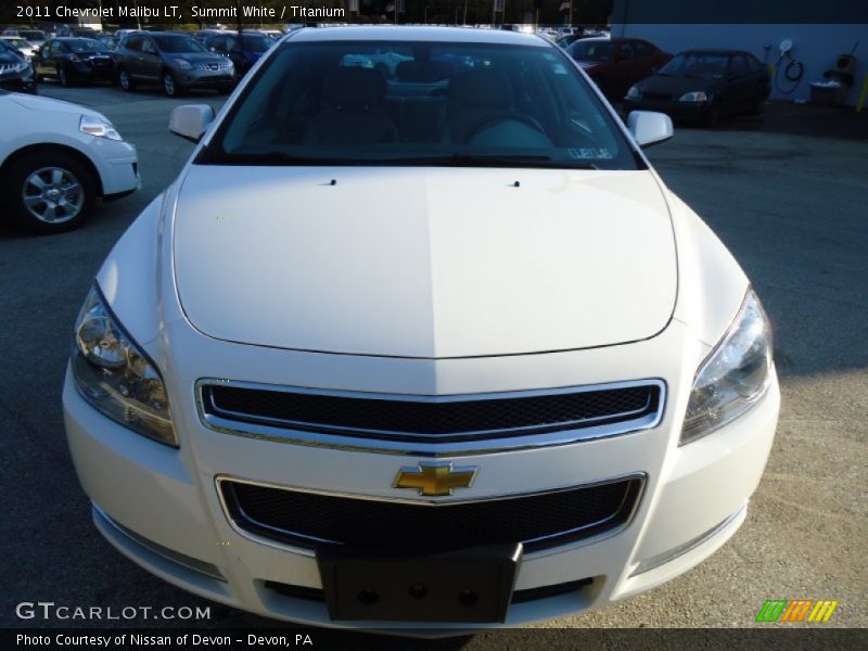 Summit White / Titanium 2011 Chevrolet Malibu LT