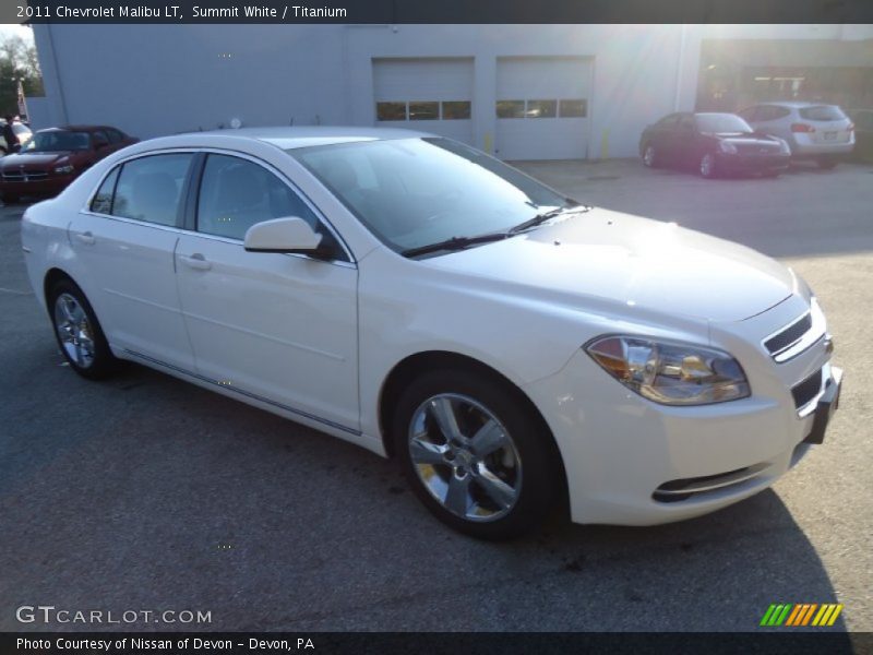 Summit White / Titanium 2011 Chevrolet Malibu LT