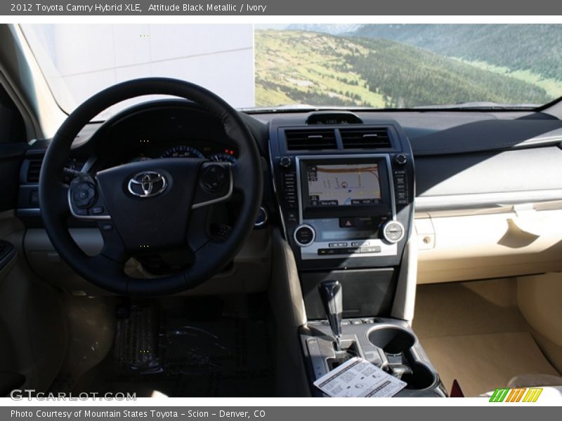 Attitude Black Metallic / Ivory 2012 Toyota Camry Hybrid XLE