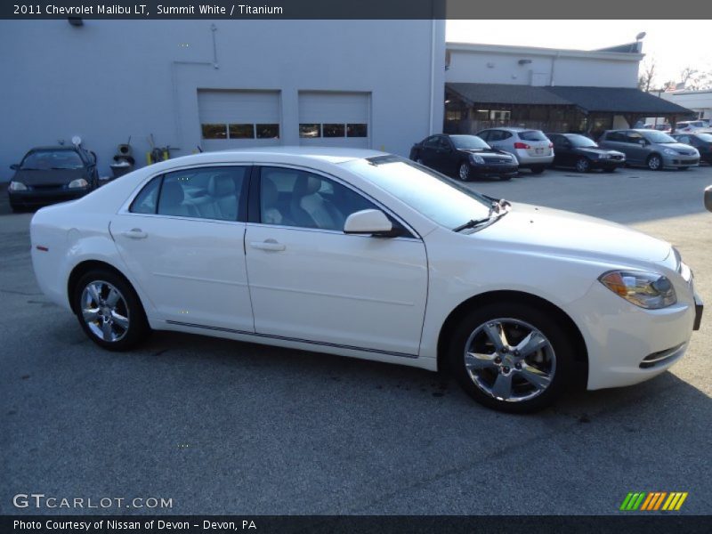 Summit White / Titanium 2011 Chevrolet Malibu LT