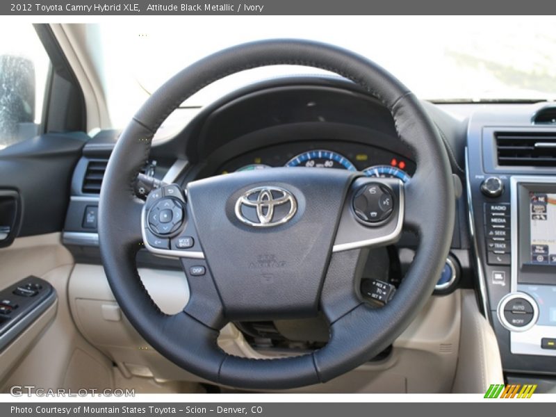 Attitude Black Metallic / Ivory 2012 Toyota Camry Hybrid XLE