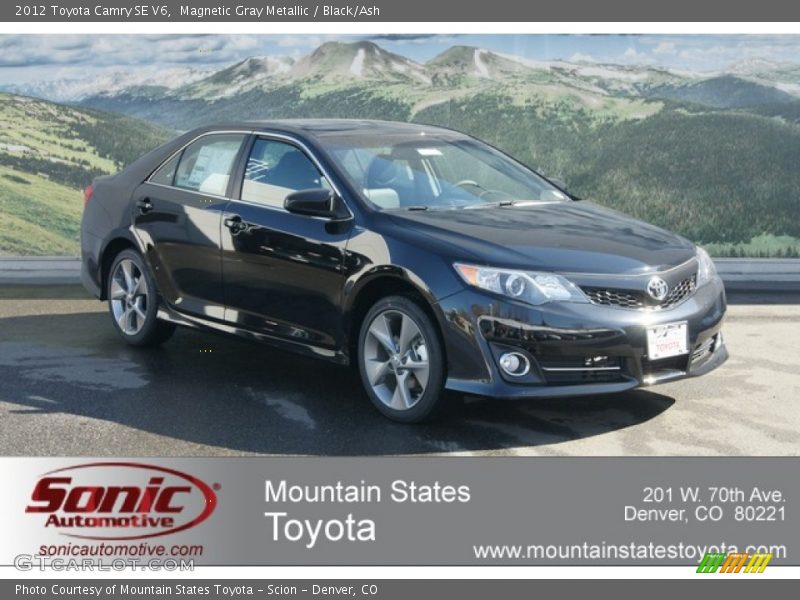 Magnetic Gray Metallic / Black/Ash 2012 Toyota Camry SE V6