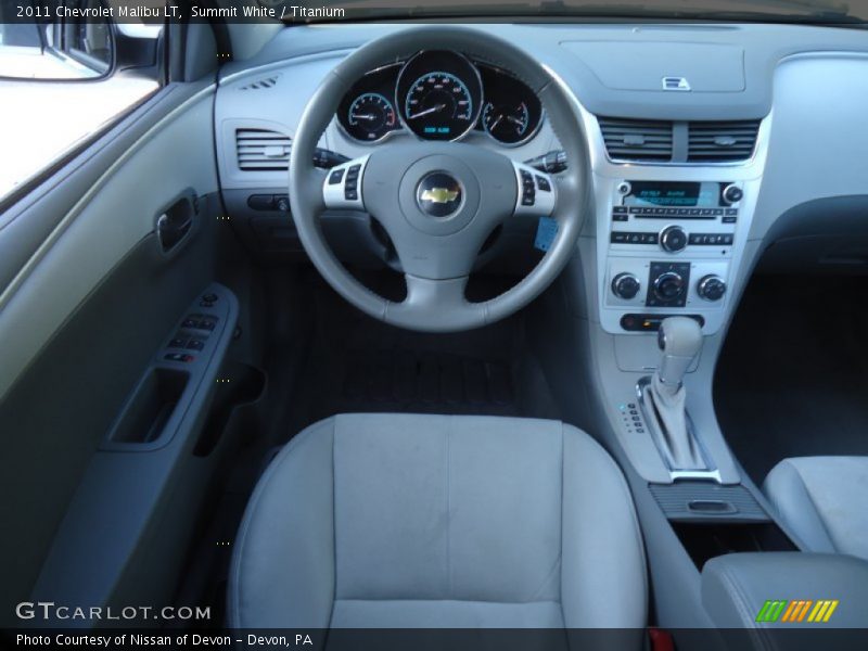 Summit White / Titanium 2011 Chevrolet Malibu LT
