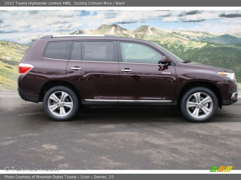 Sizzling Crimson Mica / Black 2012 Toyota Highlander Limited 4WD