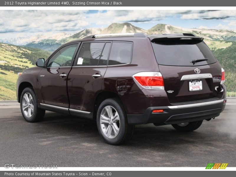 Sizzling Crimson Mica / Black 2012 Toyota Highlander Limited 4WD
