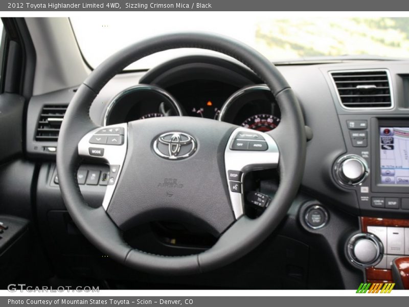 Sizzling Crimson Mica / Black 2012 Toyota Highlander Limited 4WD