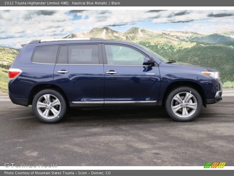 Nautical Blue Metallic / Black 2012 Toyota Highlander Limited 4WD