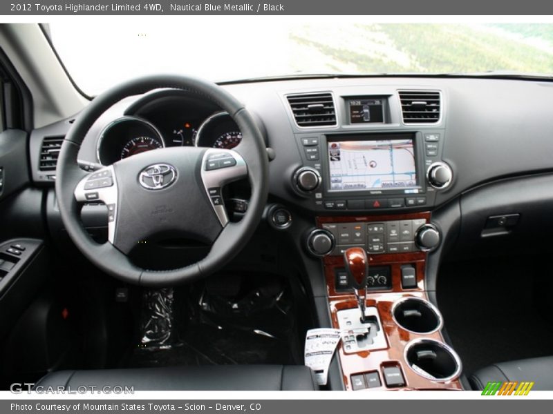 Nautical Blue Metallic / Black 2012 Toyota Highlander Limited 4WD