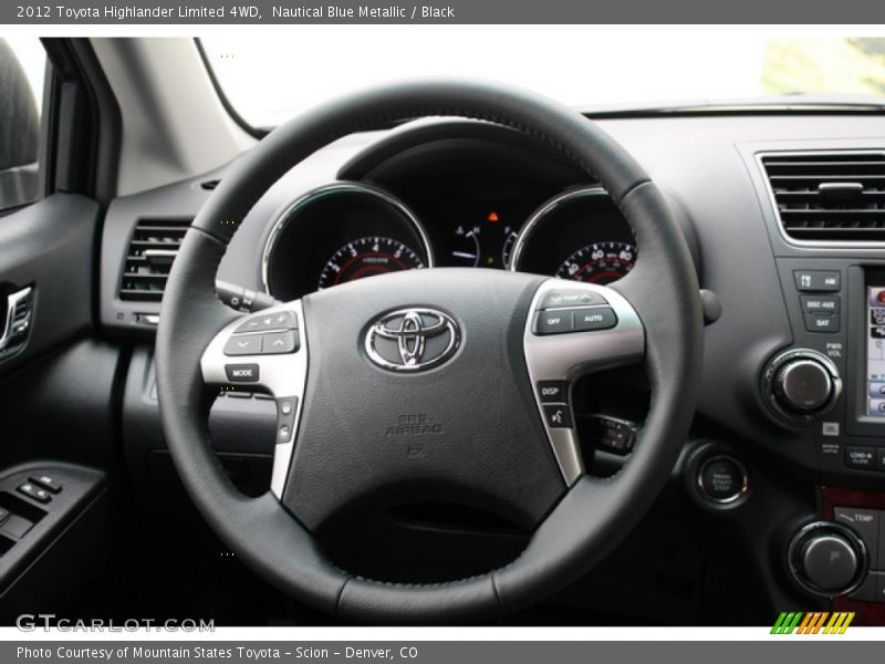 Nautical Blue Metallic / Black 2012 Toyota Highlander Limited 4WD