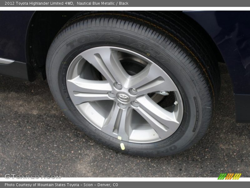 Nautical Blue Metallic / Black 2012 Toyota Highlander Limited 4WD