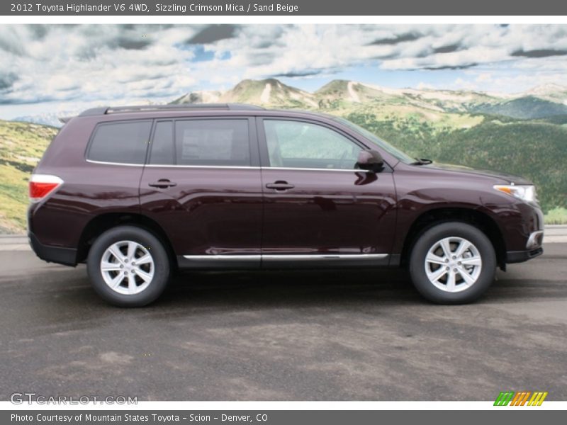 Sizzling Crimson Mica / Sand Beige 2012 Toyota Highlander V6 4WD