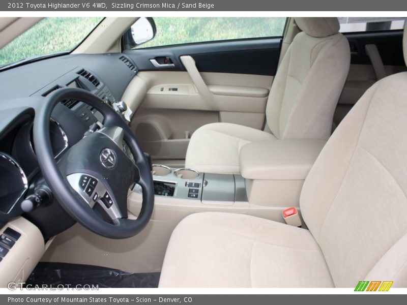 Sizzling Crimson Mica / Sand Beige 2012 Toyota Highlander V6 4WD