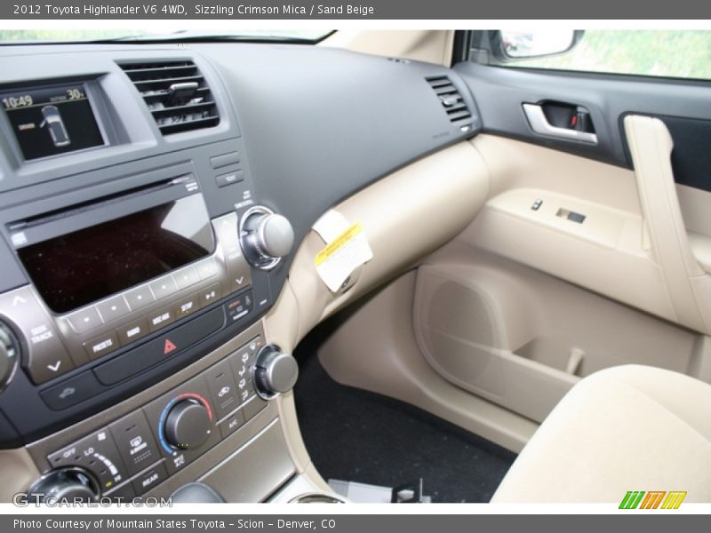 Sizzling Crimson Mica / Sand Beige 2012 Toyota Highlander V6 4WD