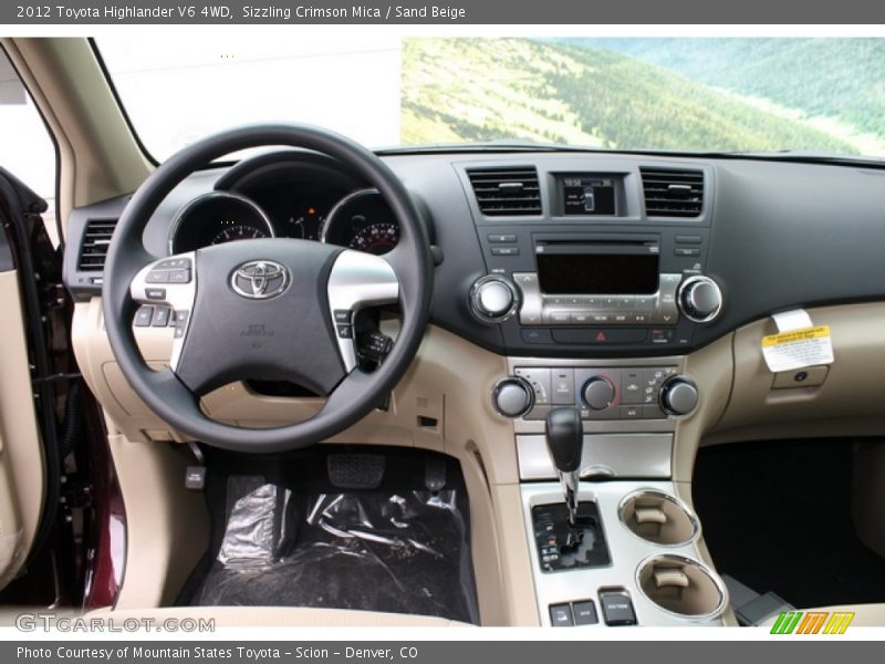 Sizzling Crimson Mica / Sand Beige 2012 Toyota Highlander V6 4WD