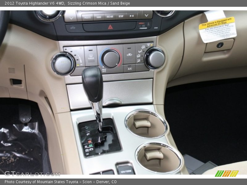 Sizzling Crimson Mica / Sand Beige 2012 Toyota Highlander V6 4WD