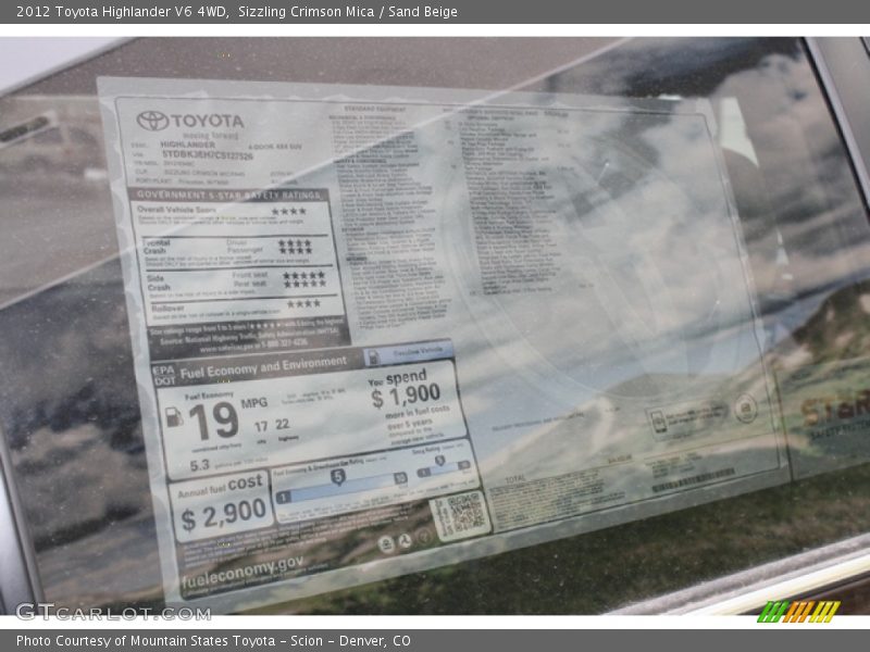 Sizzling Crimson Mica / Sand Beige 2012 Toyota Highlander V6 4WD