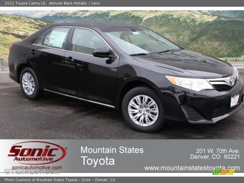 Attitude Black Metallic / Ivory 2012 Toyota Camry LE