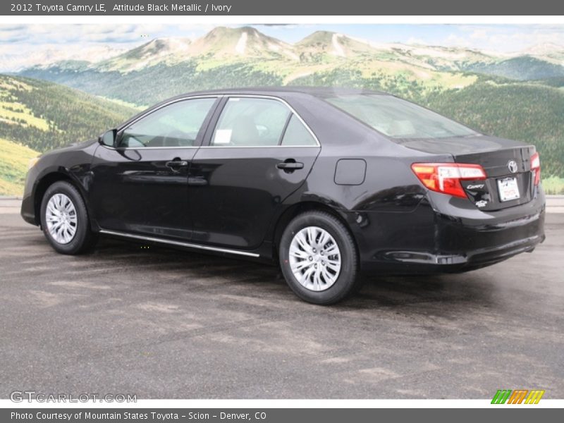 Attitude Black Metallic / Ivory 2012 Toyota Camry LE