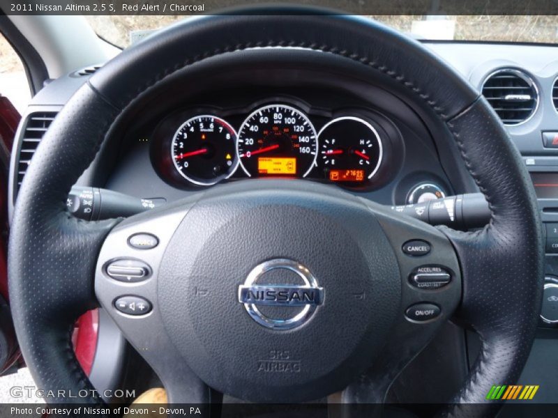 Red Alert / Charcoal 2011 Nissan Altima 2.5 S